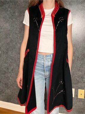 Vintage Traditional Greek Wool Vest (Sigouni-Style)